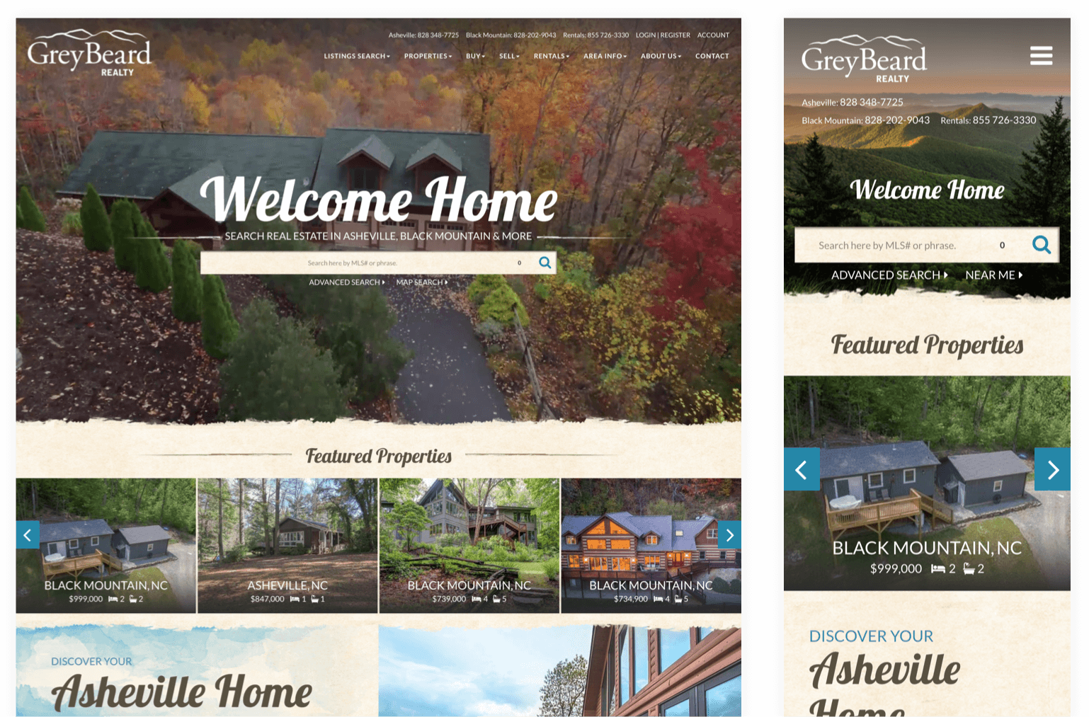 Greybeard Website Screenshots