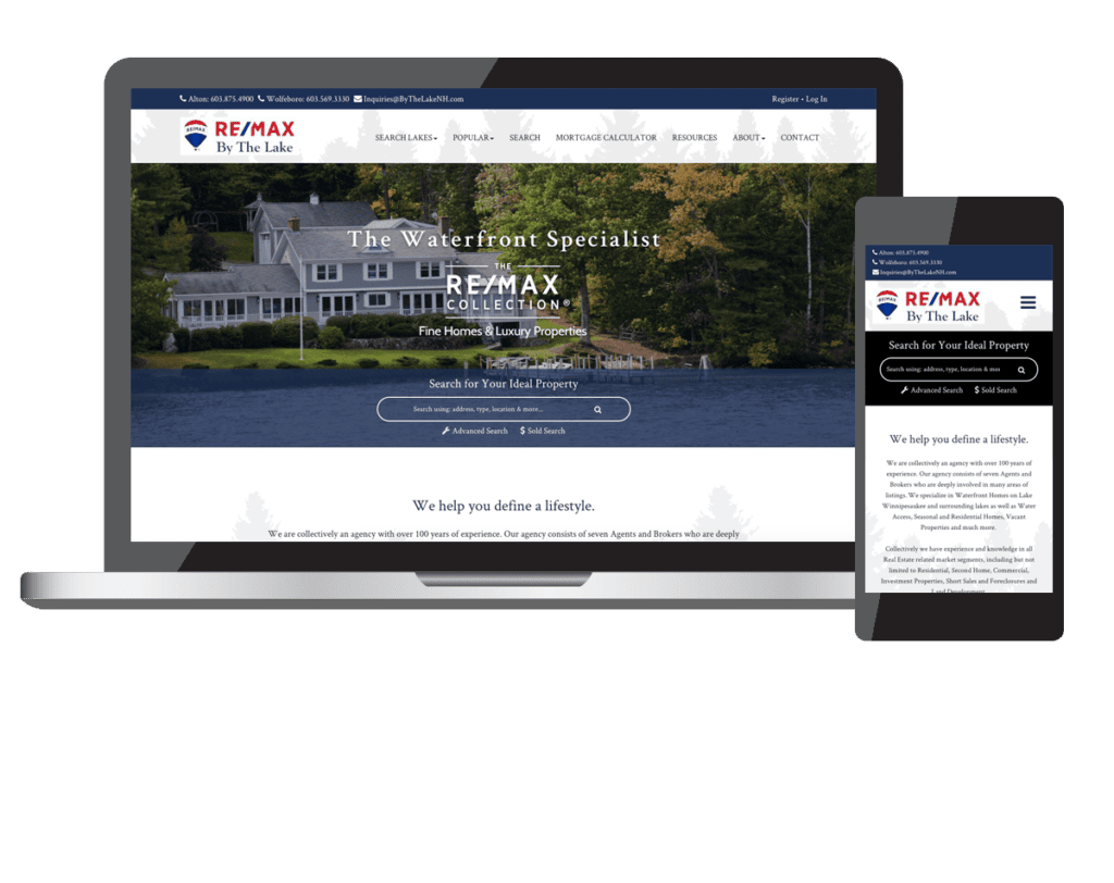 RE/MAX By the Lake Website Screenshot