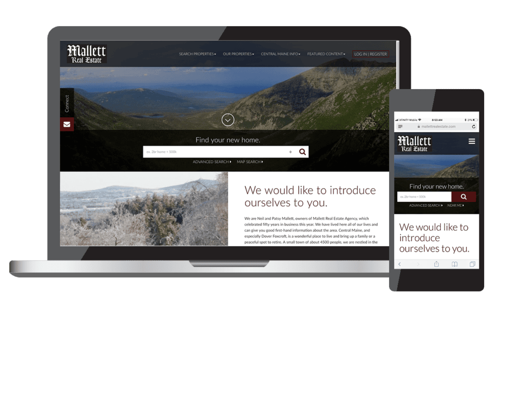 Mallett Real Estate Website Screenshot