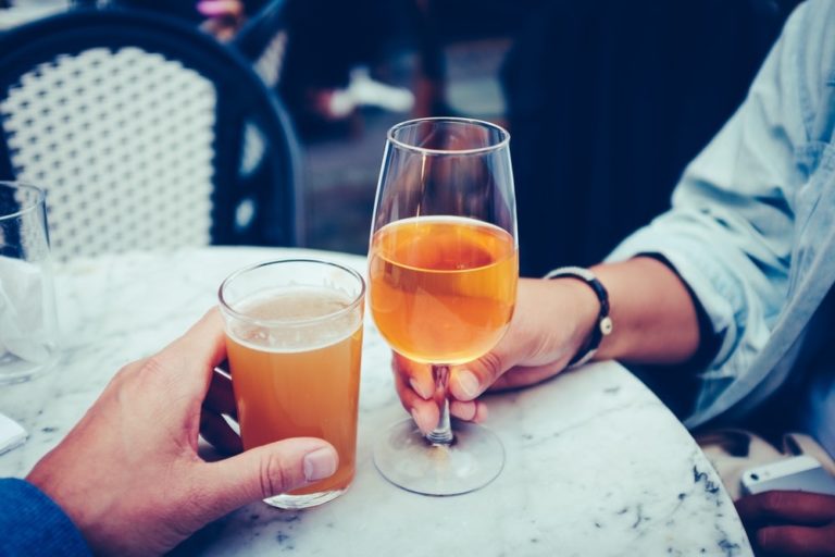 drinking beer