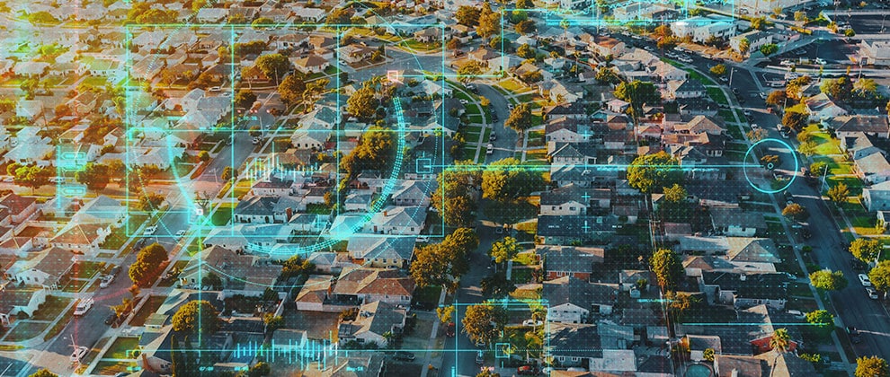 Neighborhood with tech overlay