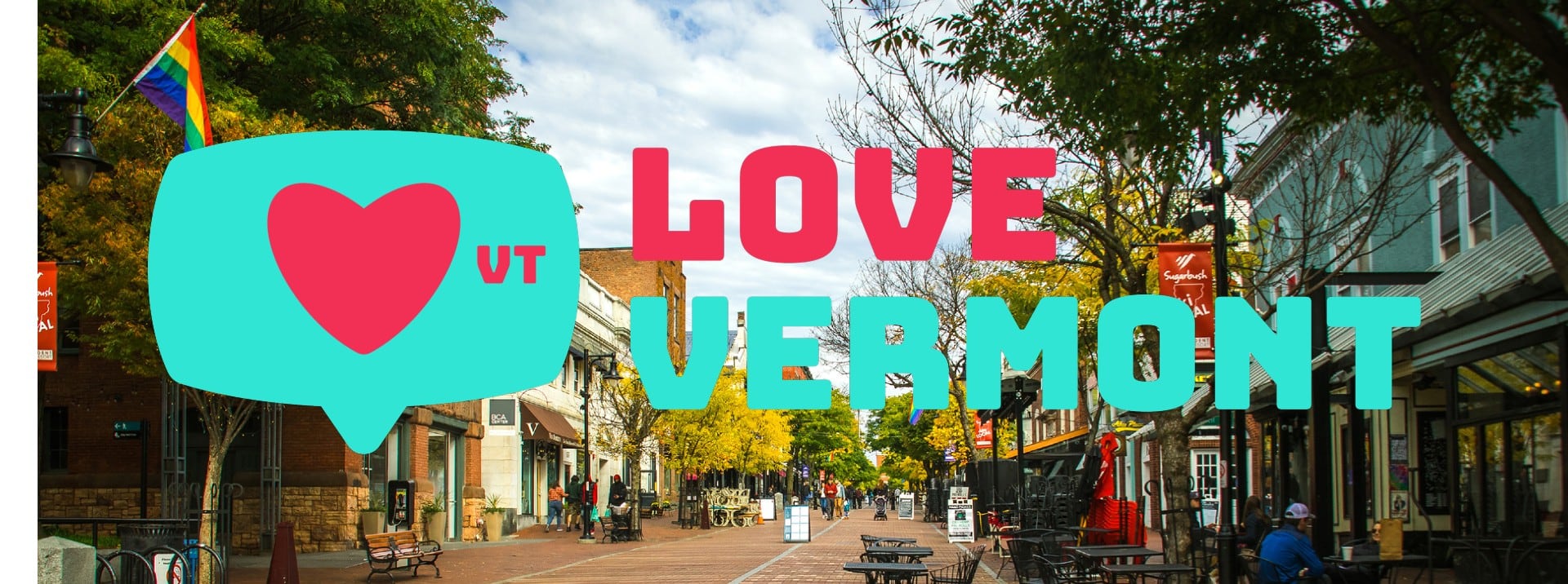 Header Image of VT Downtown with Love Vermont Logo