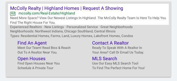 McColly Paid Search Ad