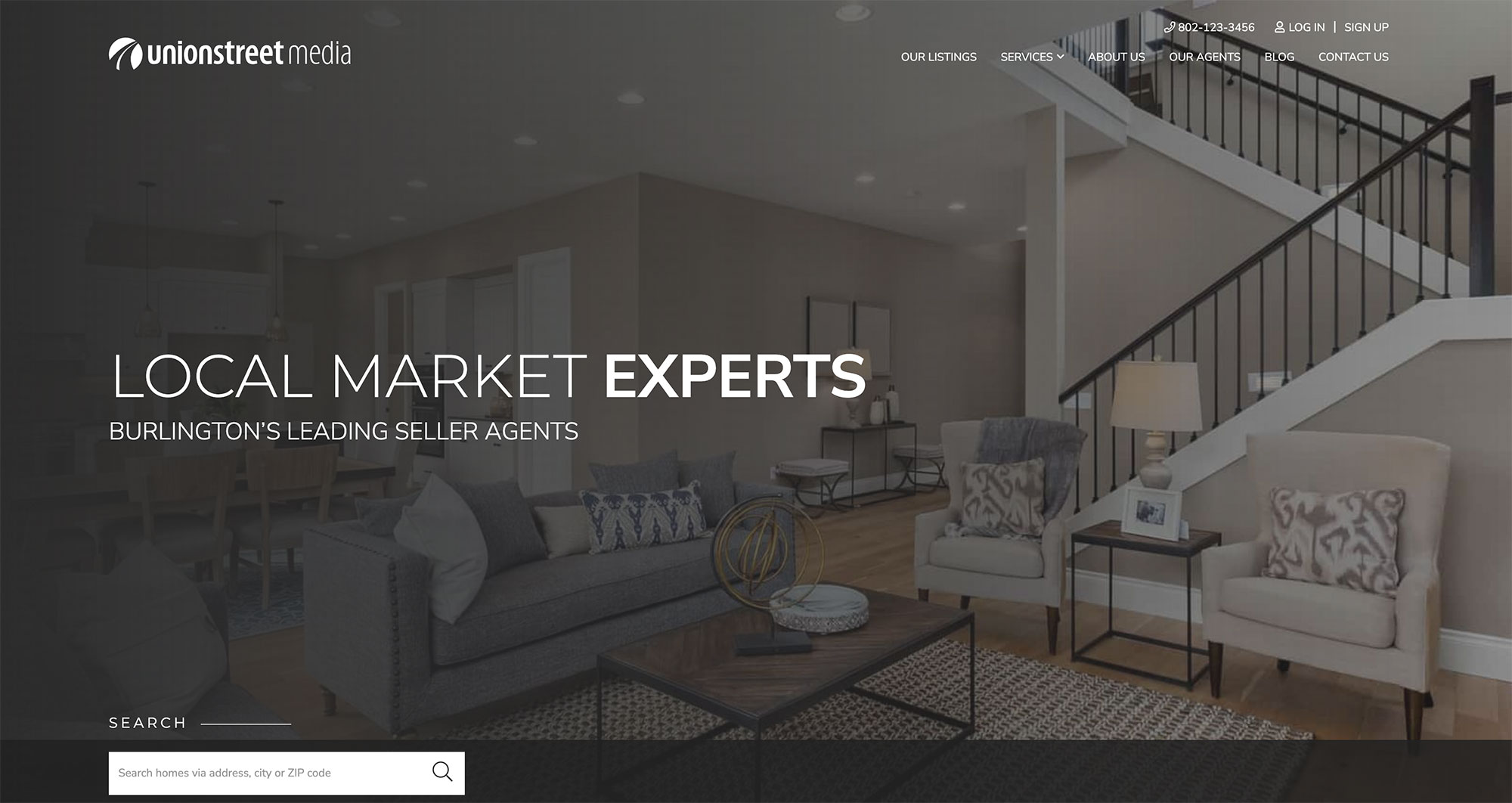 Union Street Media's Stratton Real Estate Website Layout