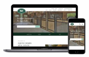 Equine Homes Real Estate website homepage