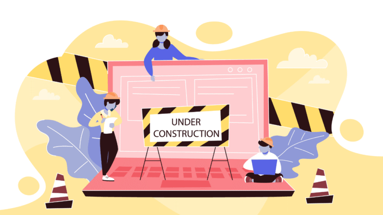 people working on an under construction computer