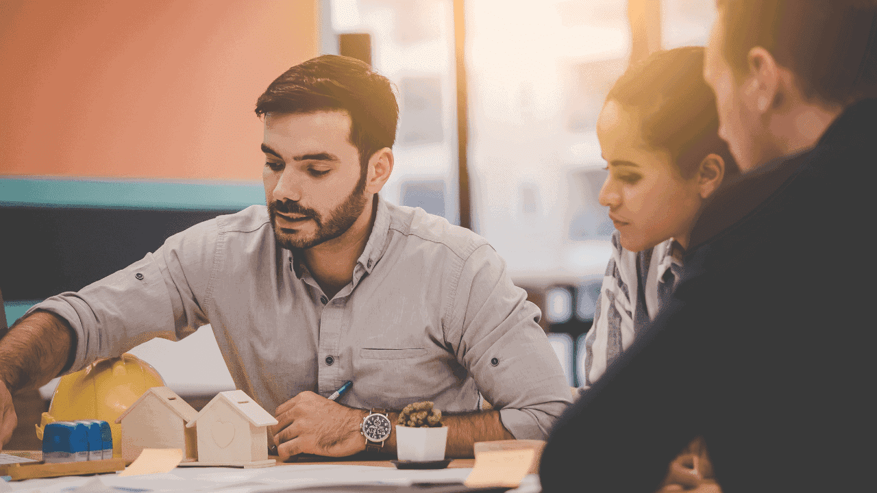 real estate agent with 2 buyers