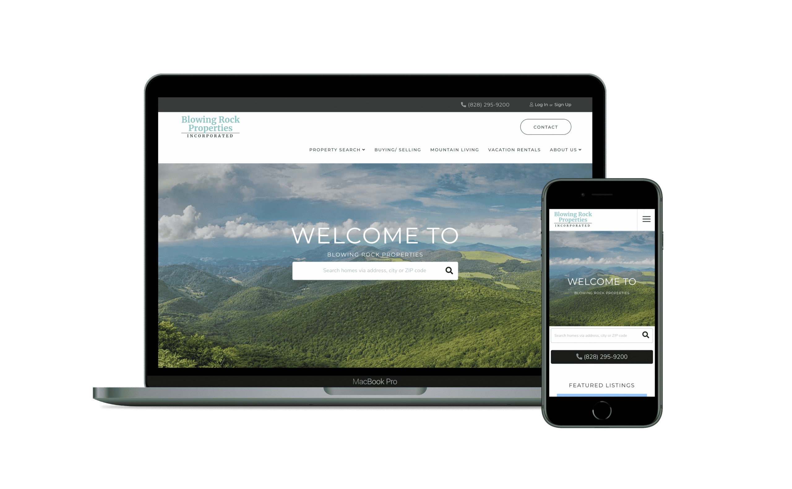 Blowing Rock Properties, Inc. real estate website home page