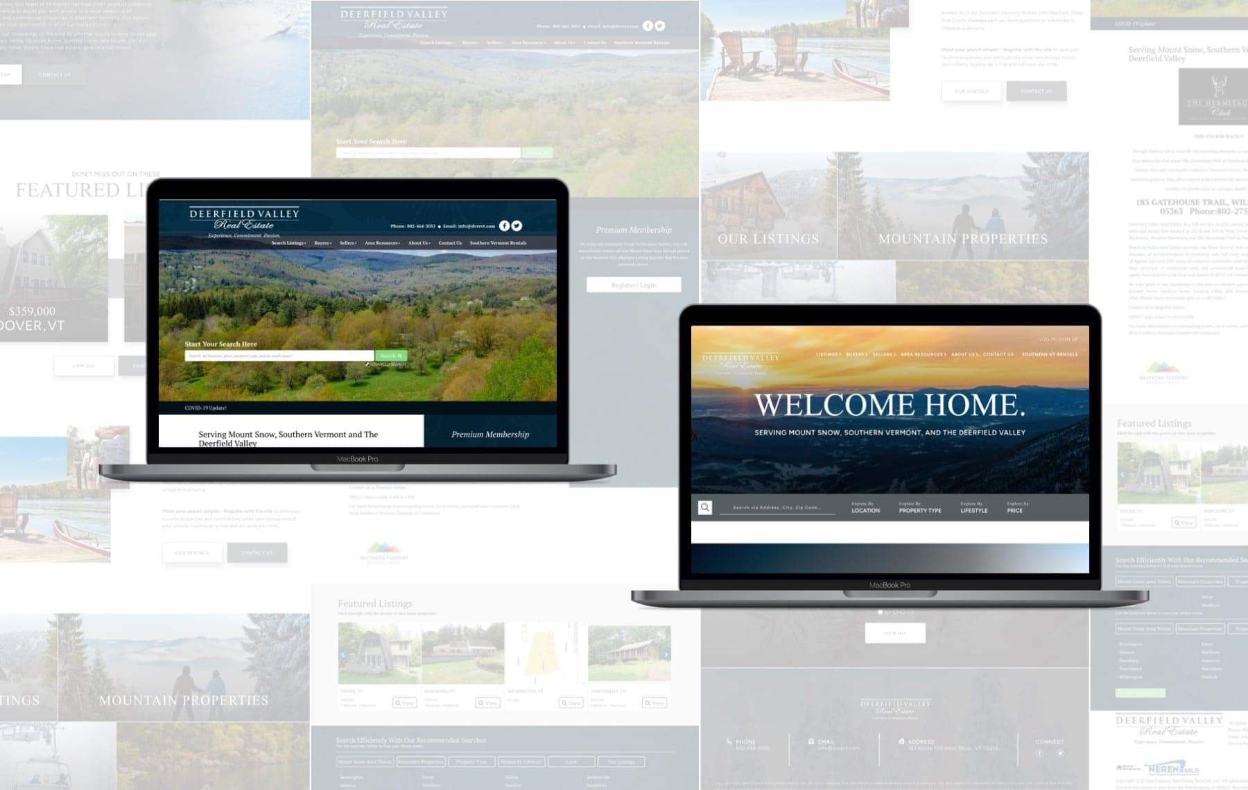 deerfield valley real estate before and after redesigning their real estate website