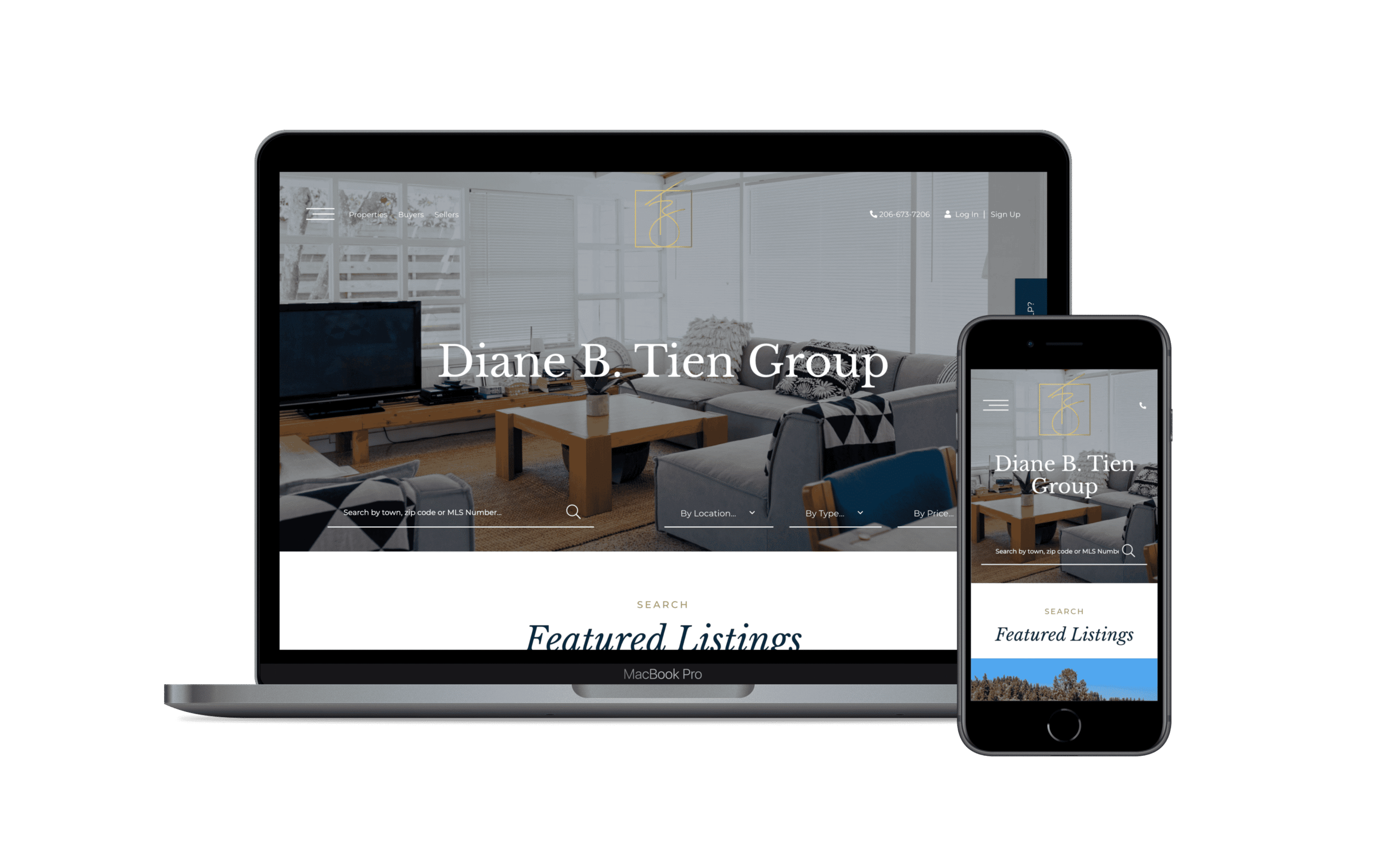 realogics dian tien real estate website homepage