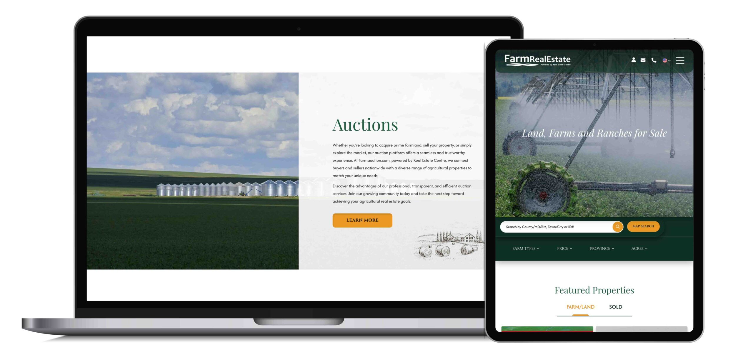 farm real estate website