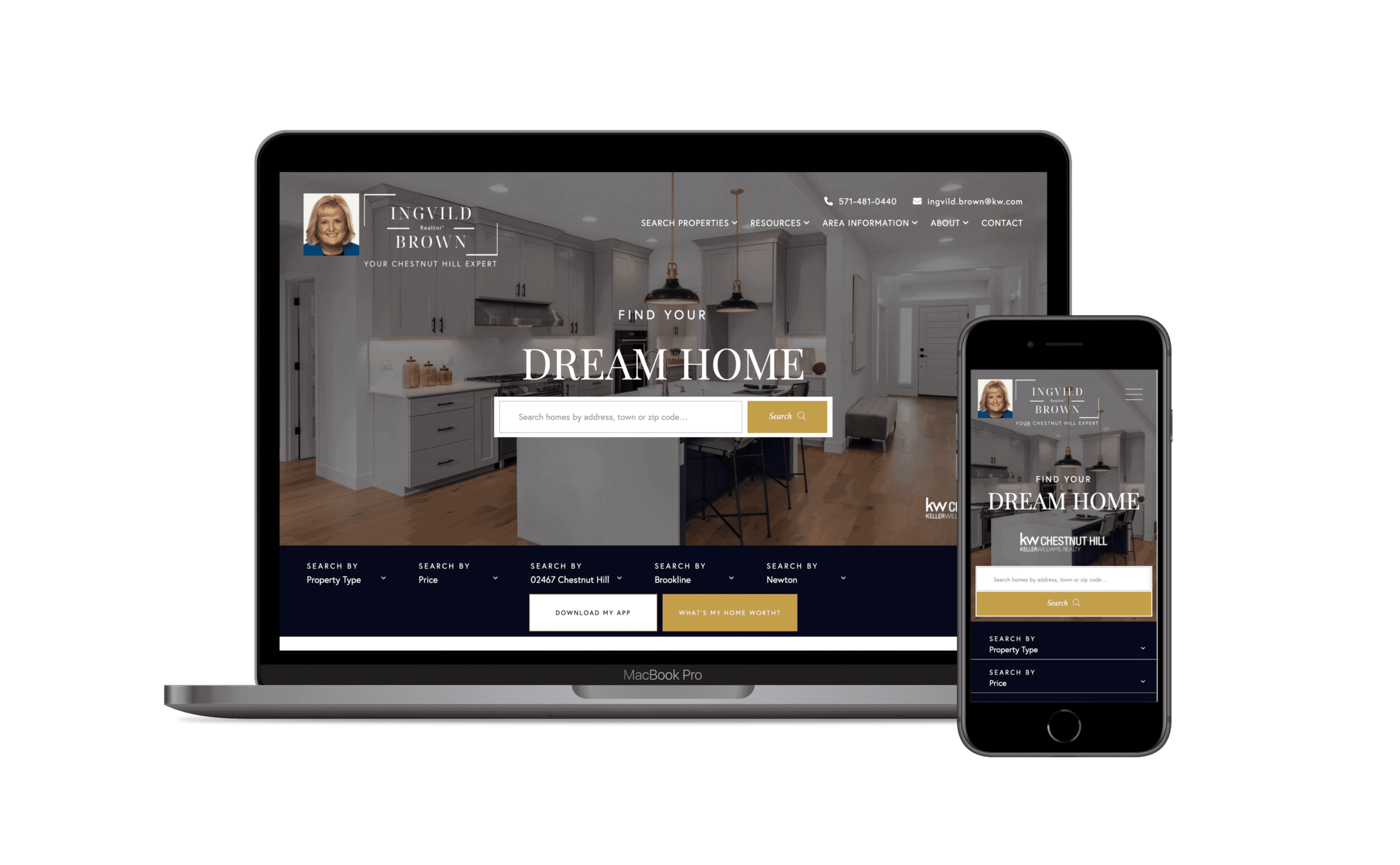 ingvild brown kw cestnut hill real estate website
