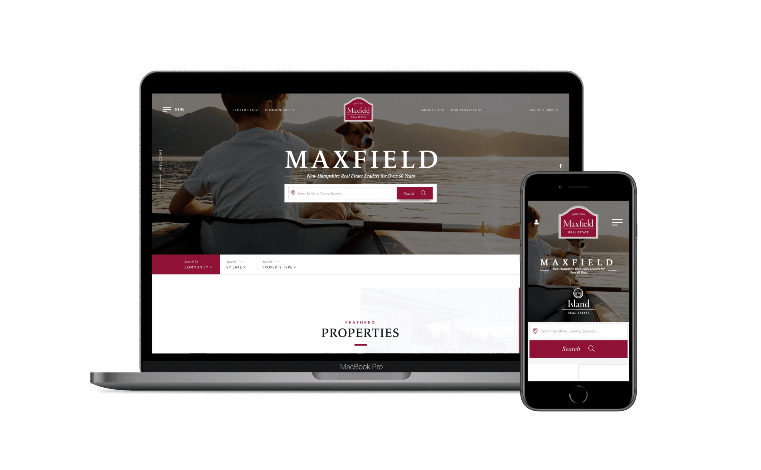maxfield real estate homepage 