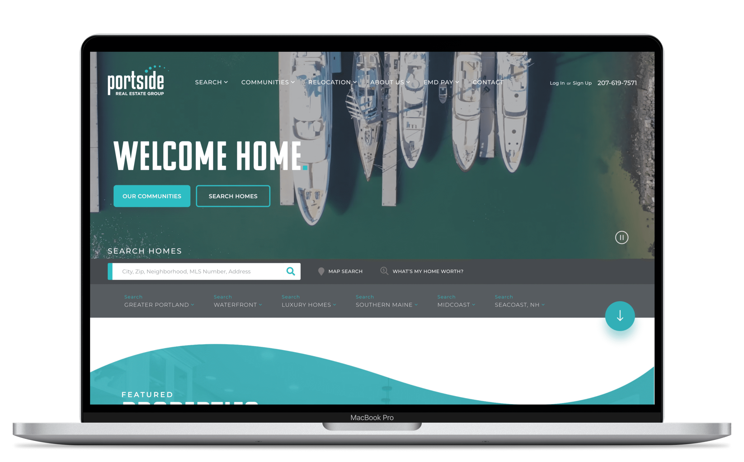 Portside Real Estate Group wins for best community page in the 2022 realtrends website rankings awards
