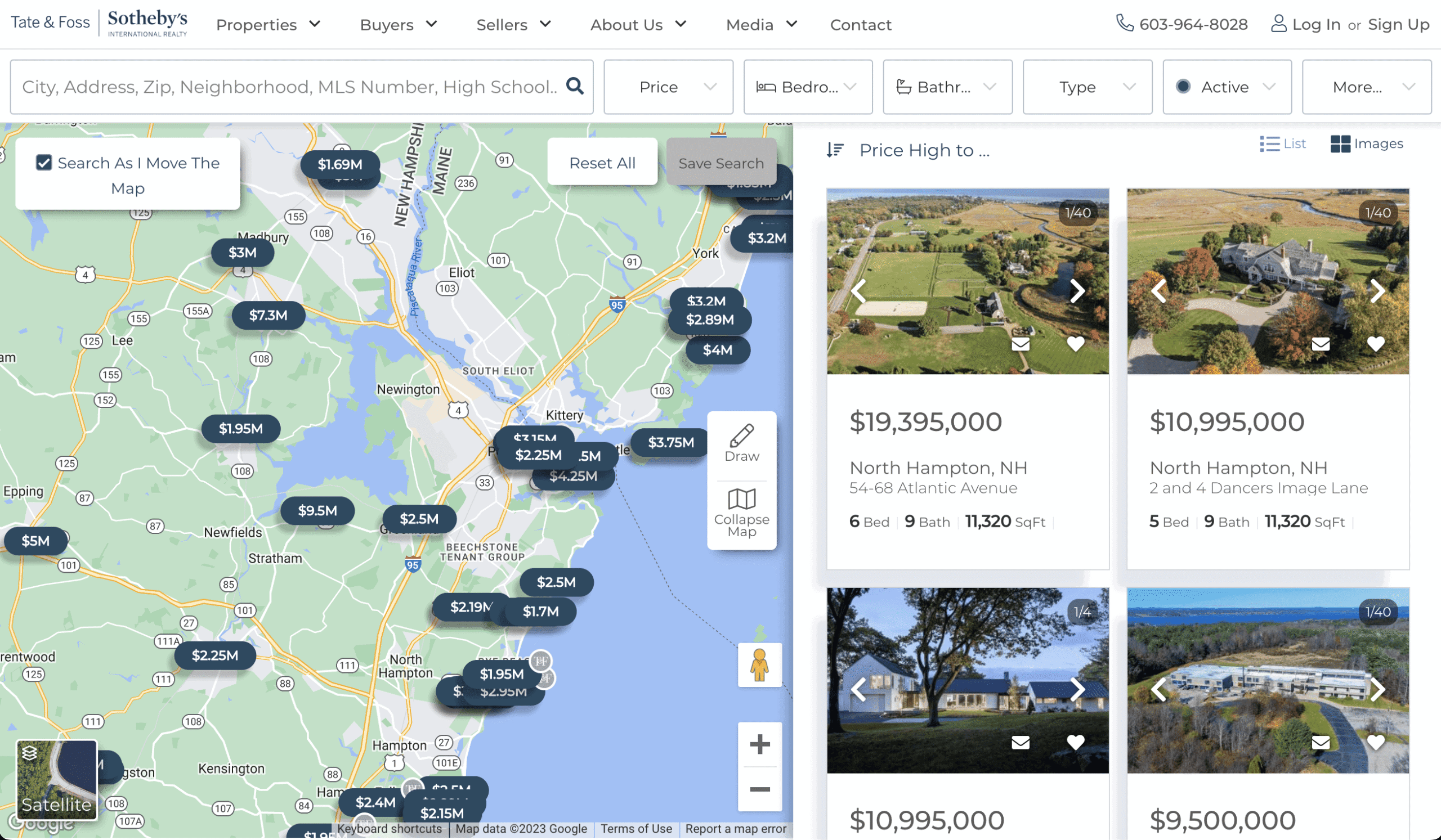 tate & foss sotheby's international realty map search