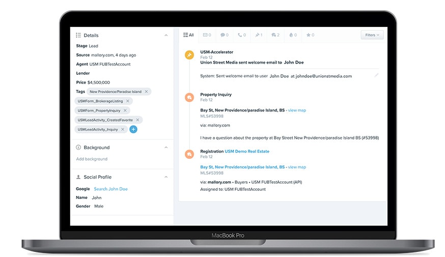 follow up boss lead details in dashboard