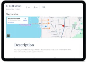 off market property shown on ipad omp
