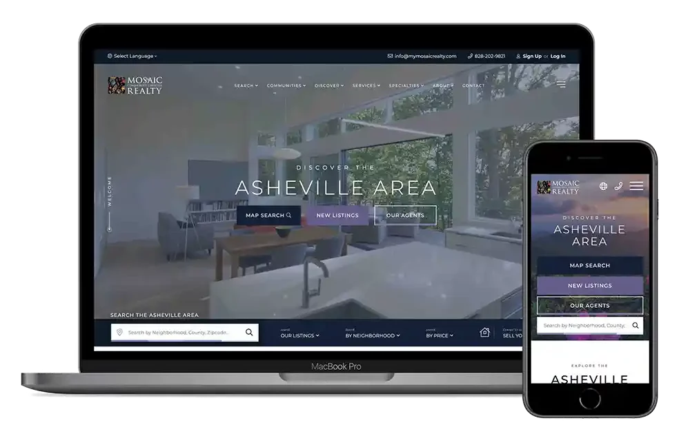 mosaic community lifestyle homepage laptop