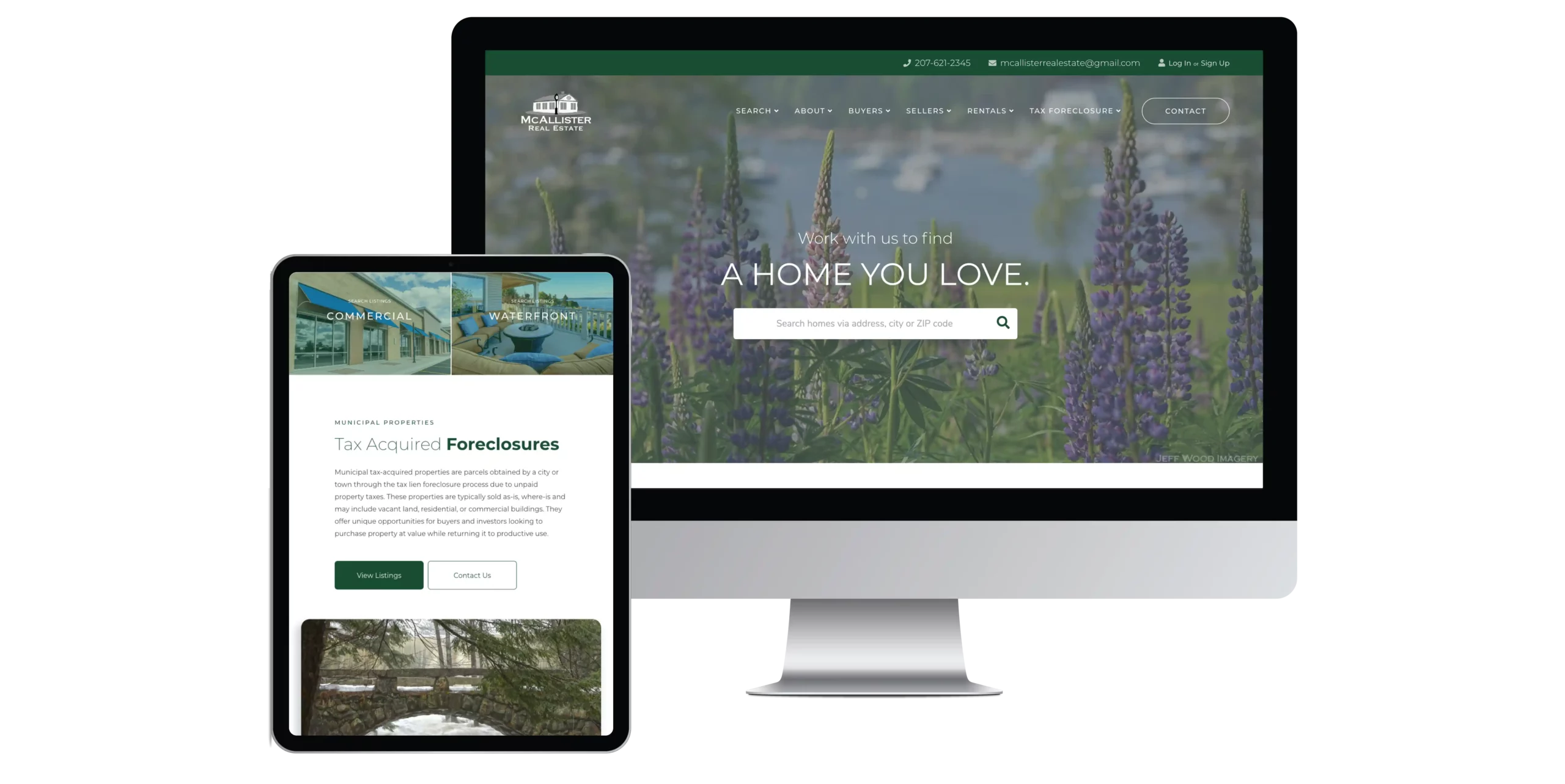 McAllister Real Estate website by union street media