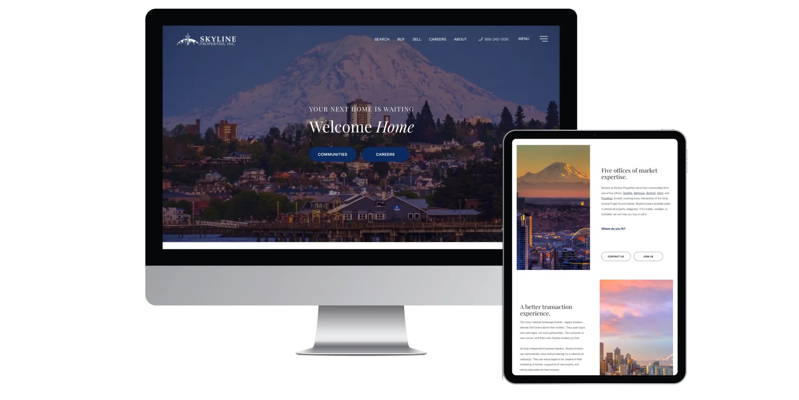 Skyline Properties website by Union Street Media with BoldTrail CRM