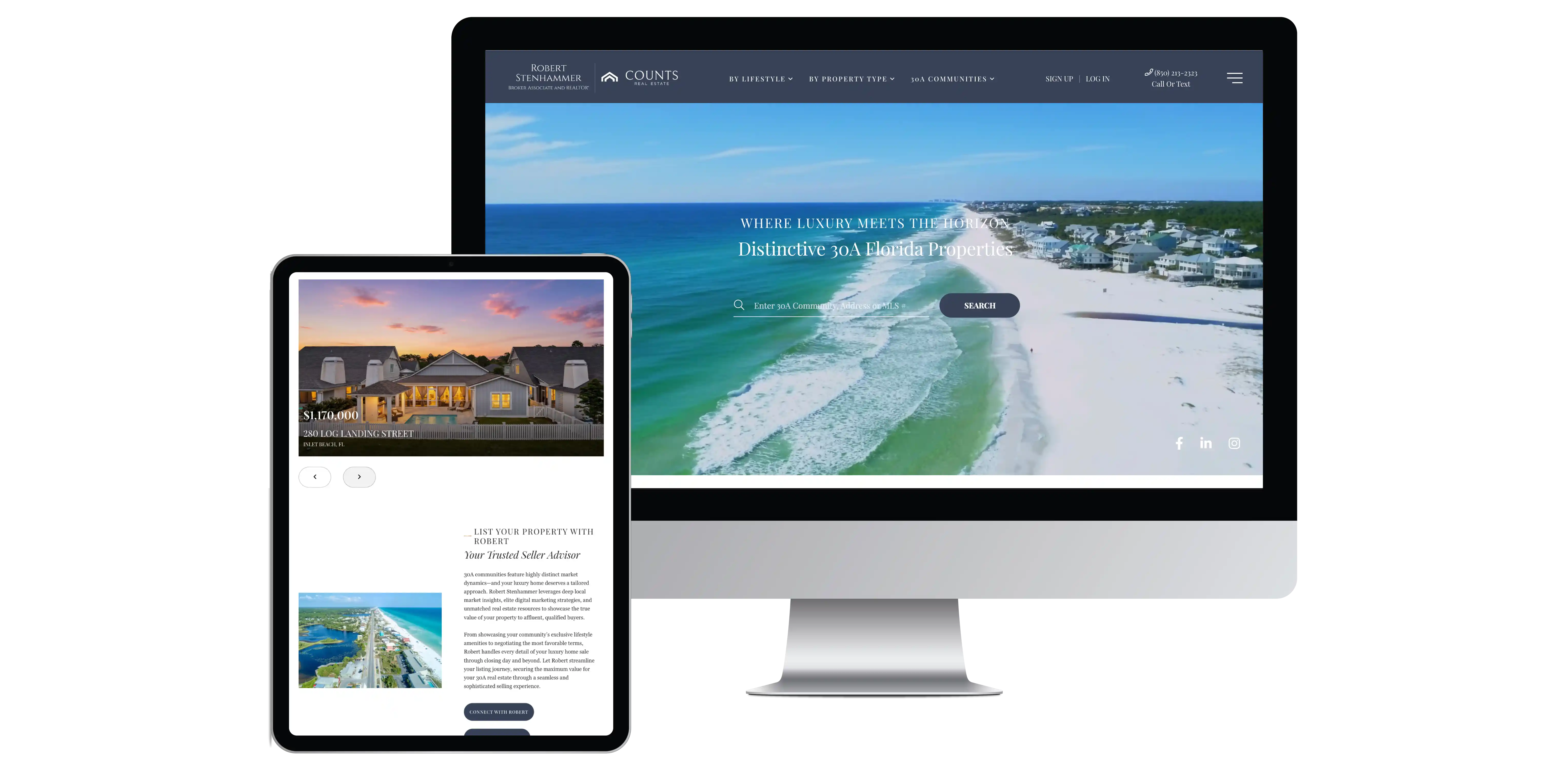 30a luxury estates website